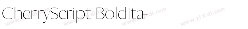 CherryScript BoldIta字体转换